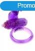  Rabbit Silicone Vibrating Cockring Purple 