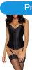 Cottelli Matt Satin Corset 2611465 Black XL