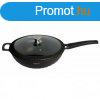 Wok serpeny fedvel, mrvny belsvel, tmr 32 cm, Cheffi