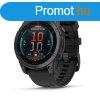 Garmin Fenix E Slate Grey steel with Black silicone band