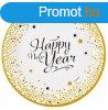 Happy New Year Golden Wishes paprtnyr 8 db-os 23 cm