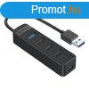 Orico USB-rl USB 3.0-ra 3x USB 2.0 Hub adapter (fekete)