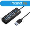 Orico Hub USB 4x USB 3.0, 5 Gbps, 0,15m (fekete)