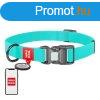 Waterproof glowing dog collar with QR passport WAUDOG 40 mm 