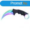 Scorpion Karambit Rainbow Damascus mints, fekete markolat