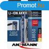 ANSMANN 18650 Li-ion 2600mAh vdett akkumultor USB tltsse