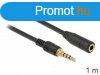 DeLock Stereo Jack Extension Cable 3.5 mm 4 pin male to fema