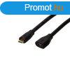 Logilink CU0125 USB2.0 microUSB/M - Micro-USB/F cable 5m Bla