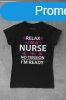 Relax I&#039;m a nurse fekete pl