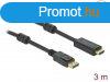 DeLock Active DisplayPort 1.2 to HDMI Cable 4K 60Hz 3m Black