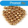 Cseh prselt goly gyngy - Aztec Gold - 2mm