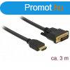 Delock talakt Kbel - 85655 (HDMI - DVI (24+1), apa/apa, 