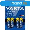 Elem AA ceruza LR06 Longlife Power 4 db/csomag, Varta