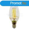 LED filament gyertya E14 4W=40W 400Lm 2700K DIMM meleg fehr