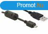 DeLock USB2.0A apa - Micro-B USB apa cable 1m Black