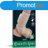  Vibrating Silk Knights Ring with Scrotum Sleeve (White) III