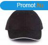 KP011 hat paneles Baseball sapka K-UP, Black/White-U