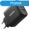 UGREEN Dual USB-A QC 3.0 36W Wall Charger Black