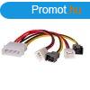 Akyga AK-CA-34 Molex (m) / 2x 3 pin 12V (m) / 2x 3 pin 5V (m