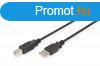 Assmann USB2.0 connection cable type A - B M/M 3m Black