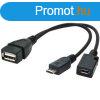 Gembird USB-A 2.0 -> USB-B 2.0 micro F/M adatkbel 0.15m 