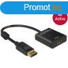 Delock DisplayPort 1.2 -> HDMI M/F aktv adapter 0.2m fek