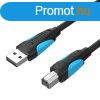 Vention USB-A 2.0 -> USB-B 2.0 (fekete), 8m, kbel