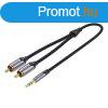 Audio kbel 2xRCA 3,5 mm Vention BCNBD 0,5m (szrke)