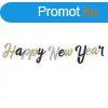 Happy New Year glitteres fzr fekete, arany, ezst 2,5m