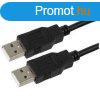 Gembird USB-A 2.0 - USB-A 2.0 M/M adatkbel 1.8m fekete