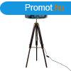 Vloerlamp messing tripod met velours kap vis dessin 50cm - C