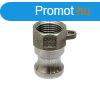 Camlock rozsdamentes acl V-elem bels menettel 2 1/2" 
