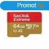 Sandisk 64GB microSDXC Class 10 U3 V30 A2 Extreme for Mobile