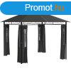 Garden kerti pavilon pergola dupla tetvel fggnykkel  3x3