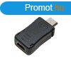 Logilink miniUSB Female to microUSB Male adapter Black