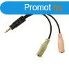 Logilink Audio jack adapter 4-pin 3.5 mm stereo male to 2x3.