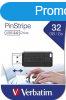 Verbatim 32GB PinStripe USB2.0 Black