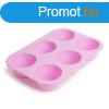 Szilikon muffin stforma pink - 6 adagos