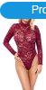 Lace bodysuit red M