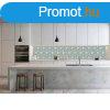Wallplex PLUS+ falburkol hll konyhapanel Zld Hexagon, v