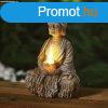 Garden Of Eden Szolr Buddha gyertyval - 1 melegfehr LED -