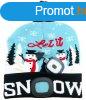 Sapka SP X-mas Let it snow blue L, 4x SMD LED, USB csatlakoz