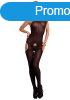  728195 Opaque Suspender Bodystocking O/S Black 