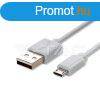1m. Micro USB kbel fehr gyngy szria (V-TAC)
