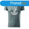 DRAGOWA fitness pl muscle army team, szrke 180g/m2