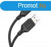 HOCO X90 adatkbel (USB - lightning, 2.4A, 100cm) FEKETE App