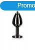 Taboom Bondage Essentials Butt Plug With Diamond Jewel M Bla