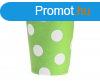 Zld Green Polka Dots papr pohr 6 db-os 270 ml