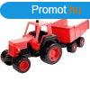 Műanyag traktor utánfutóval 68 cm - többféle