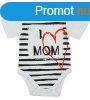 "I LOVE MY MOM" feliratos rvid ujj baba body feh